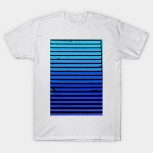 Ombre Staircase Abstract Blue T-Shirt